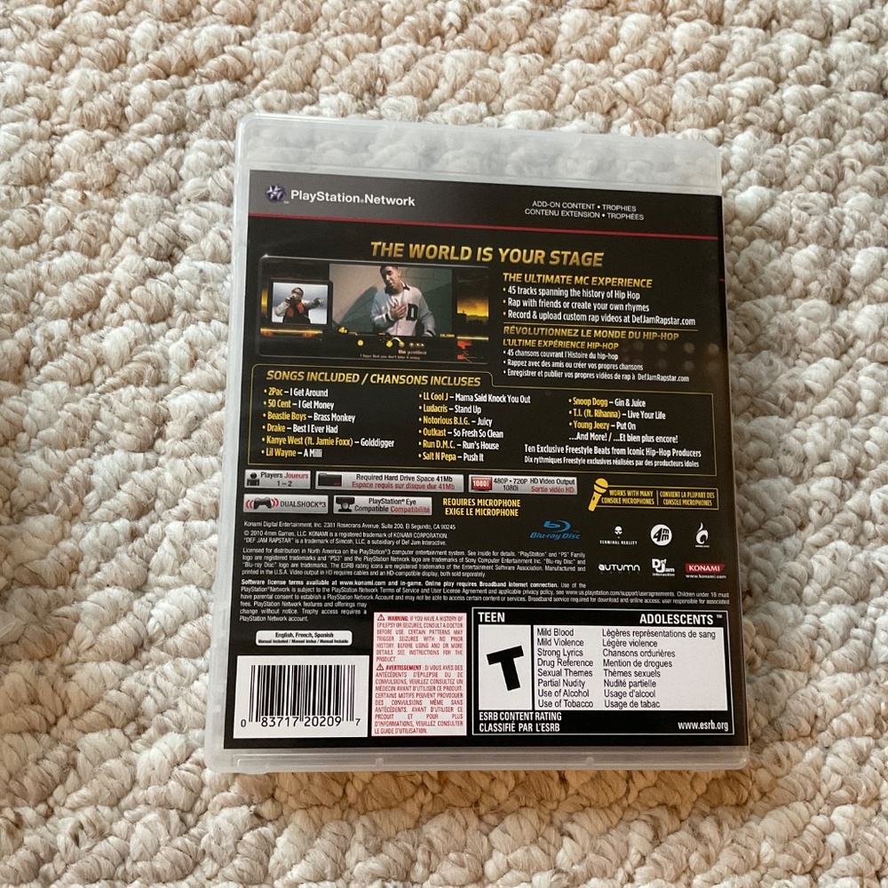 PS3 Def Jam RAPSTAR game and microphone - Picture 5 of 6